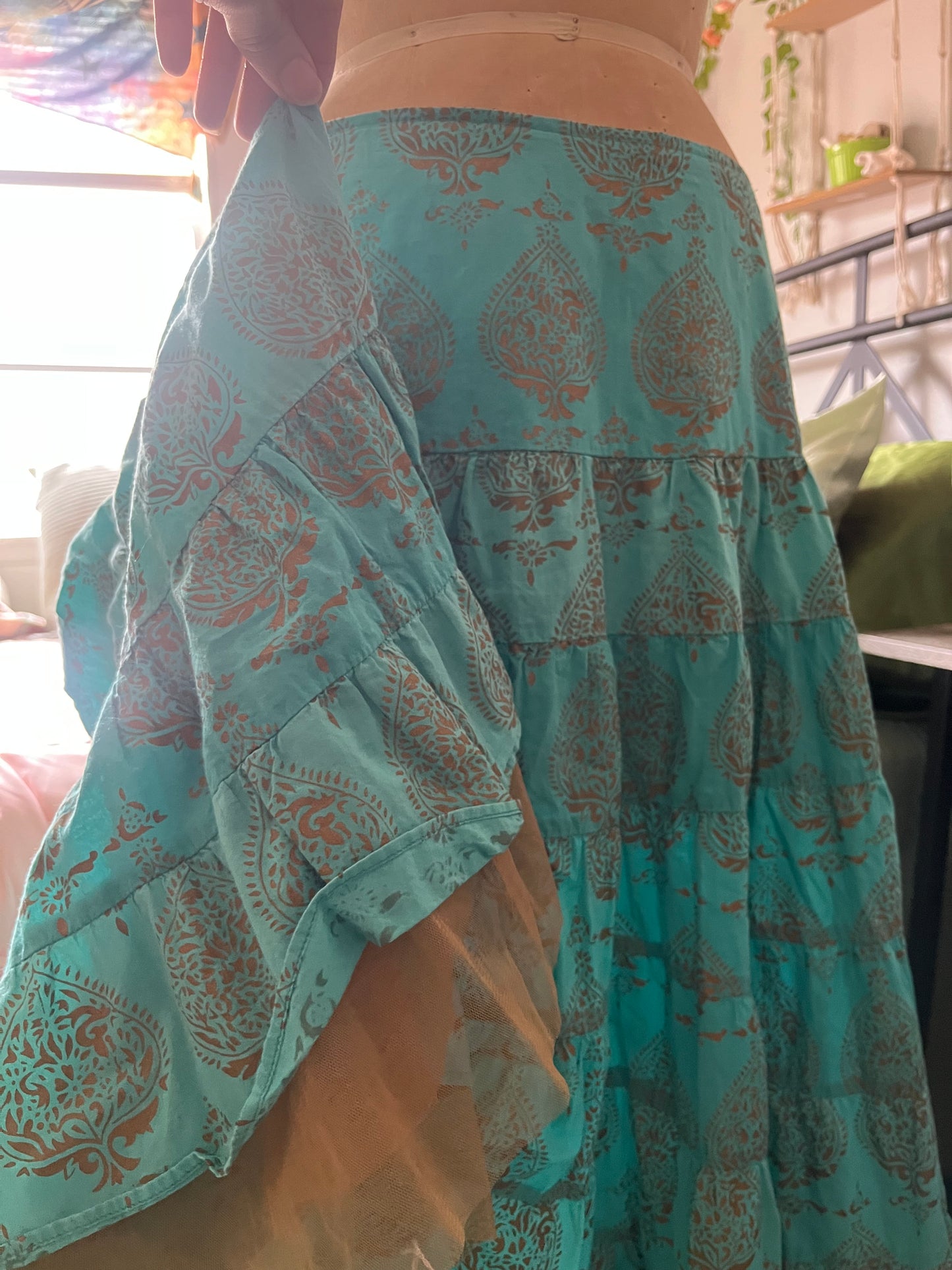 Paisley Turquoise Skirt
