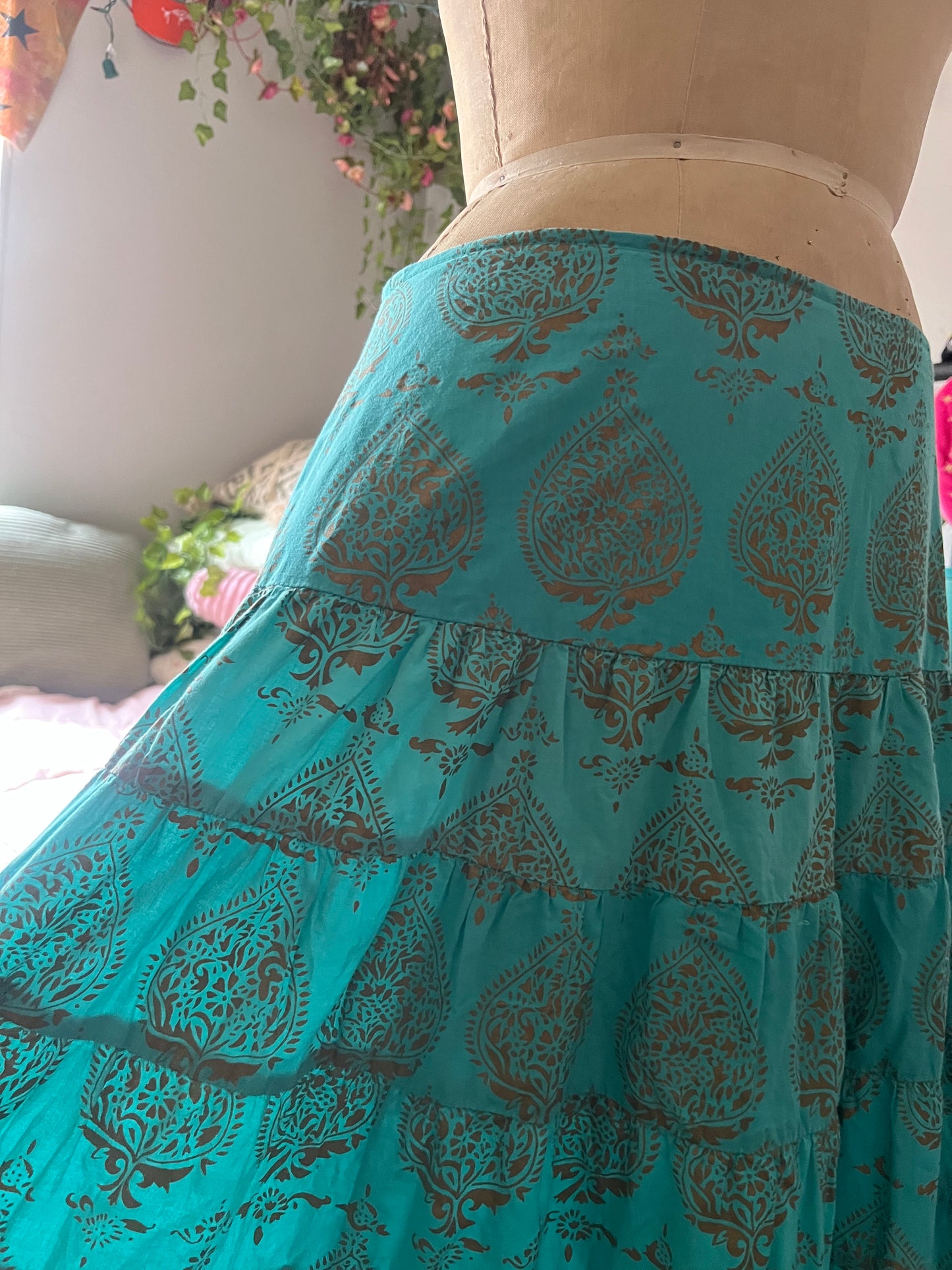 Paisley Turquoise Skirt