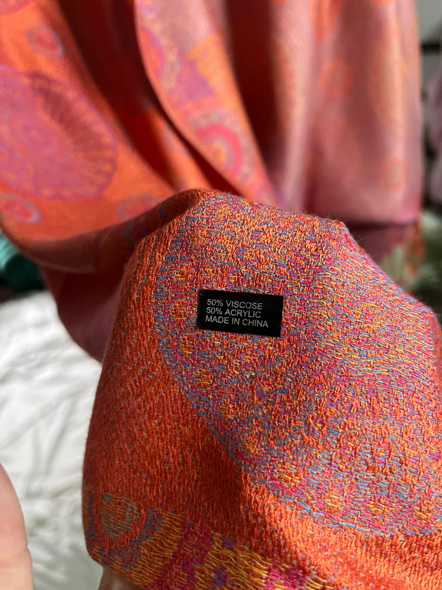 Pink and Orange Scarf