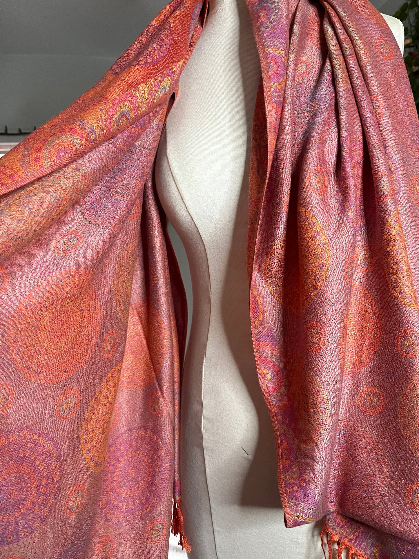 Pink and Orange Scarf