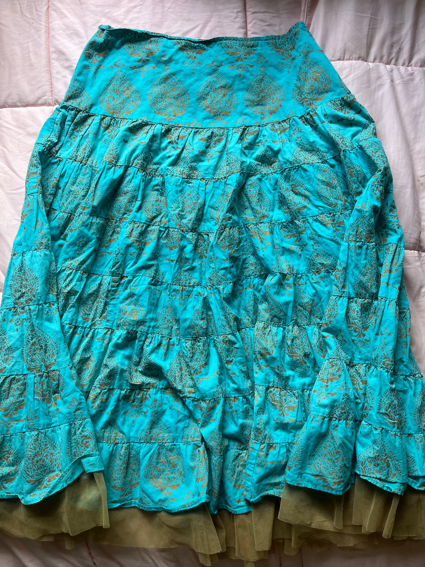Paisley Turquoise Skirt