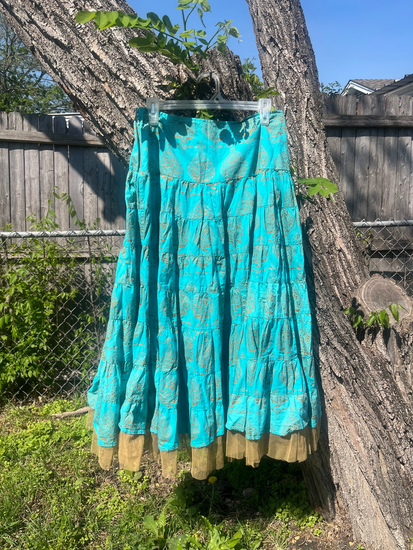 Paisley Turquoise Skirt