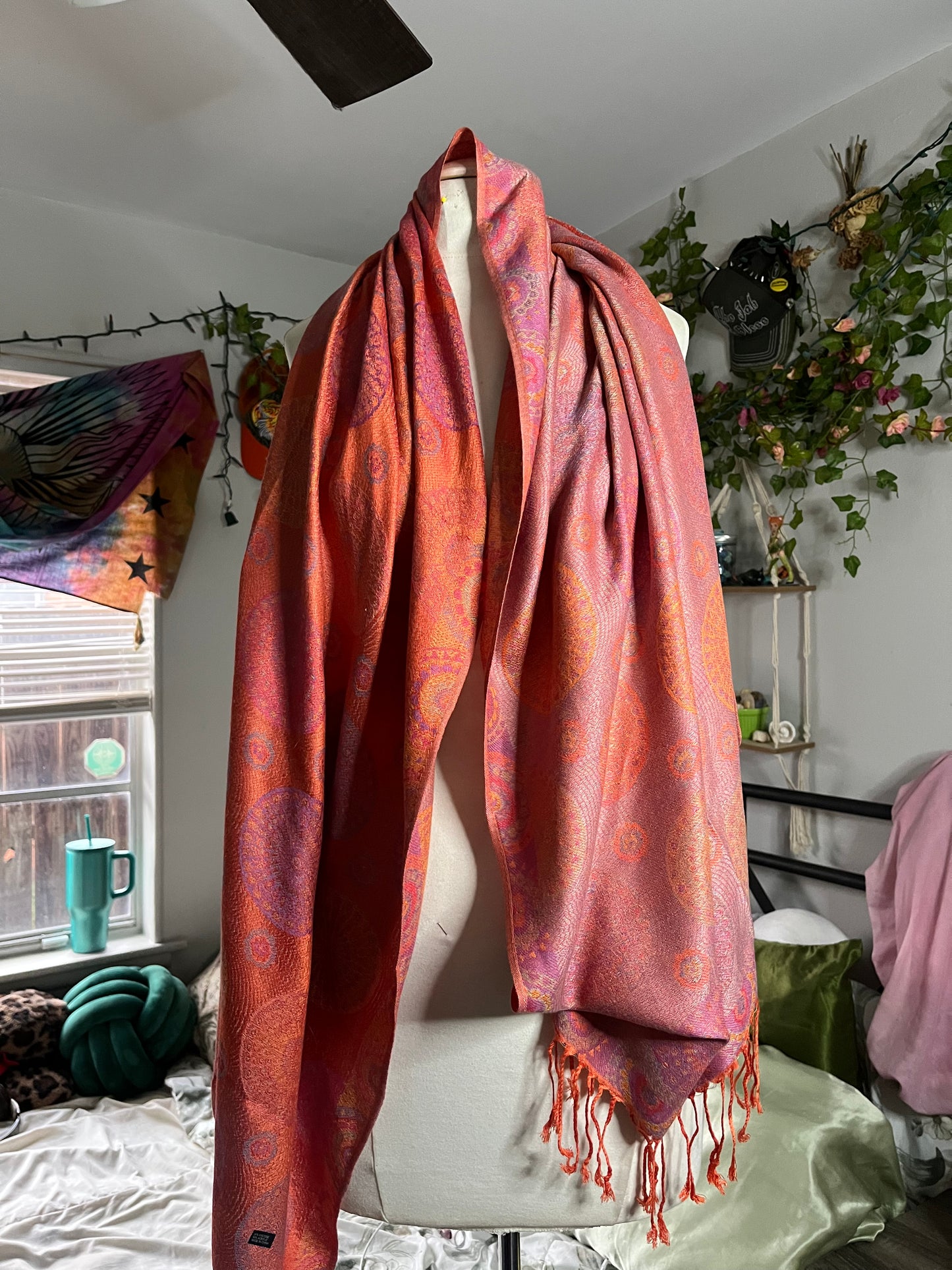Pink and Orange Scarf