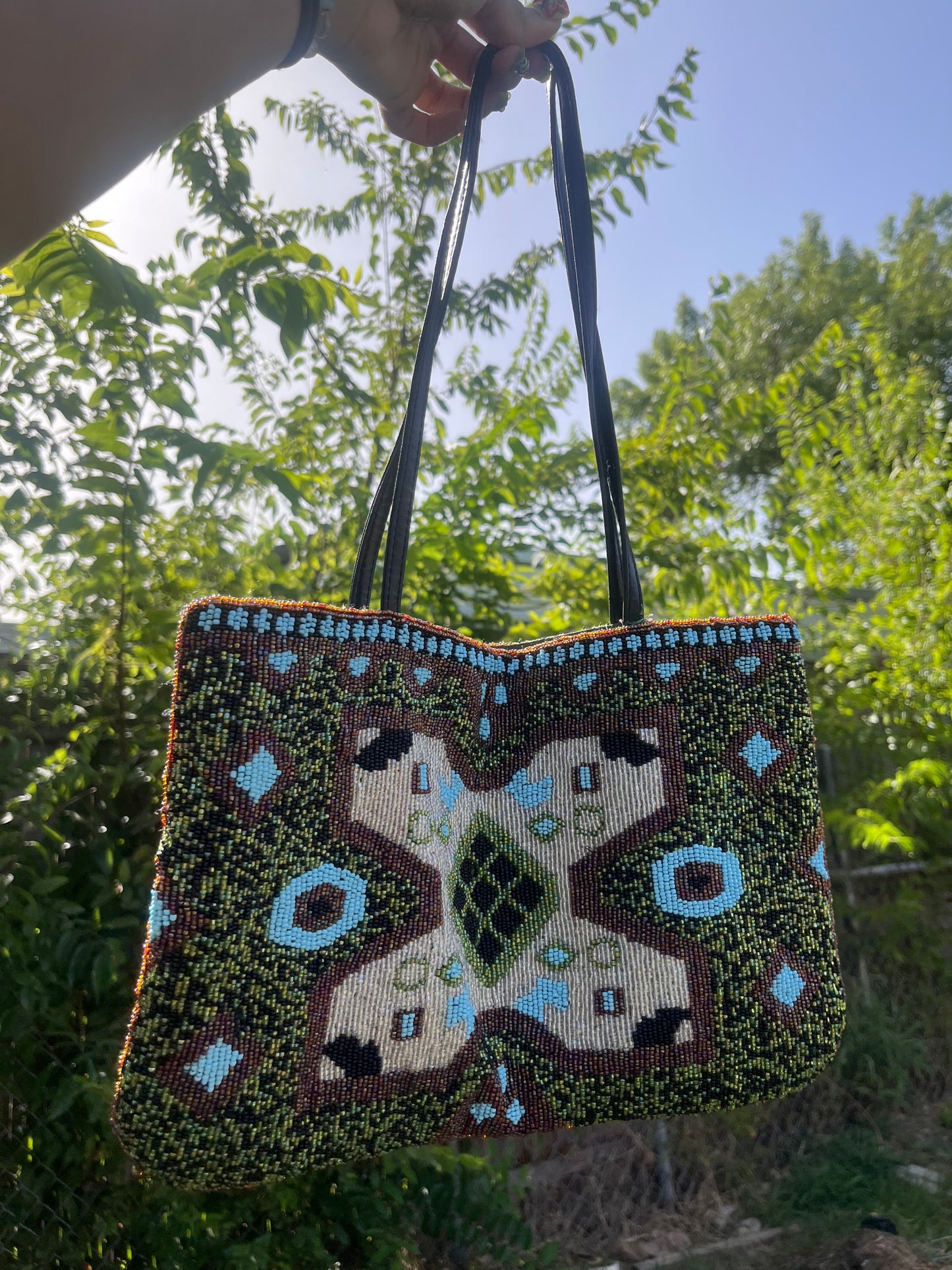 Earthy Beaded Bag