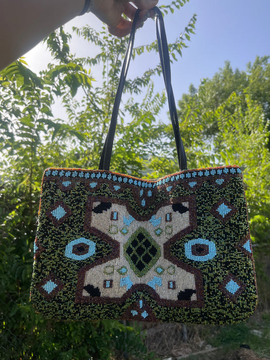 Earthy Beaded Bag