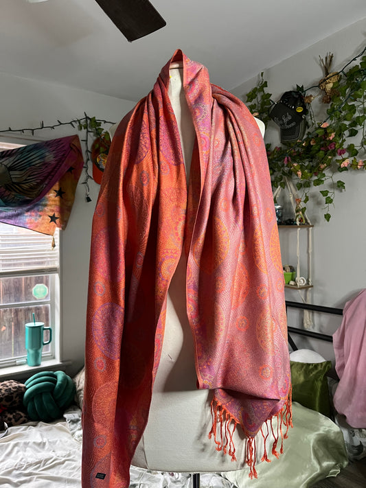 Pink and Orange Scarf